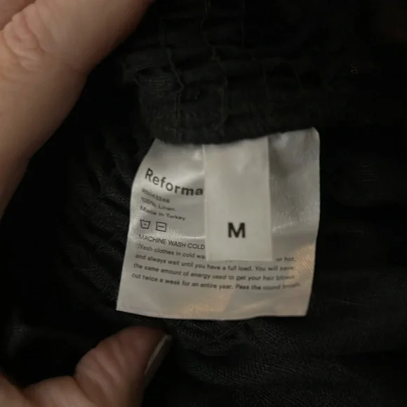 Reformation Black Ruffle Top Medium - Picture 6 of 6